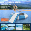 Vevor Inflatable Water Trampoline 10' Floating Bouncer with Slide Ladder and Air Pump New