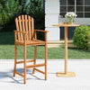 Tall Adirondack Chair with Armrests and Footrest for Deck-Natural - Gallery View 1 of 9