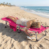 Tanning Chair with Face Arm Holes Portable Sunbathing Chair-Pink - Gallery View 1 of 8