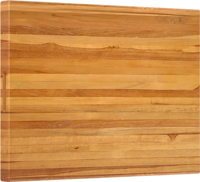 Costway Extra Large Reversible Teak Wood Cutting Board w/ Handle 24