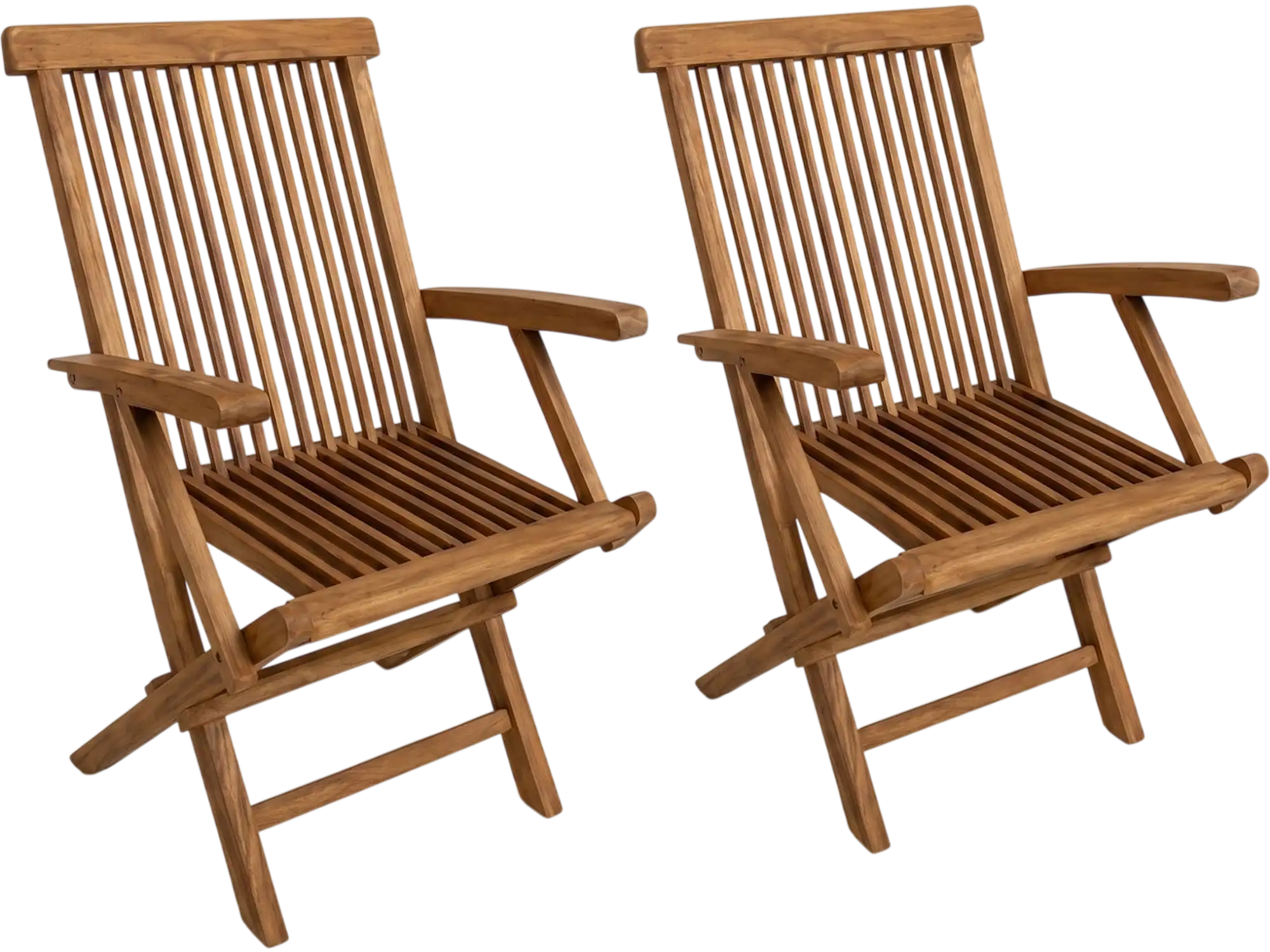 Costway Teak Wood Folding Patio Dining Chairs Set of 2 23973109 New