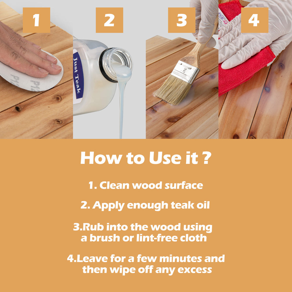 Step-by-step guide for using wood wax oil to restore and protect teak furniture, enhancing natural beauty and finish.