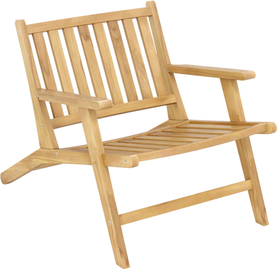 Costway Teak Wood Outdoor Reclining Patio Chair 967341852 New