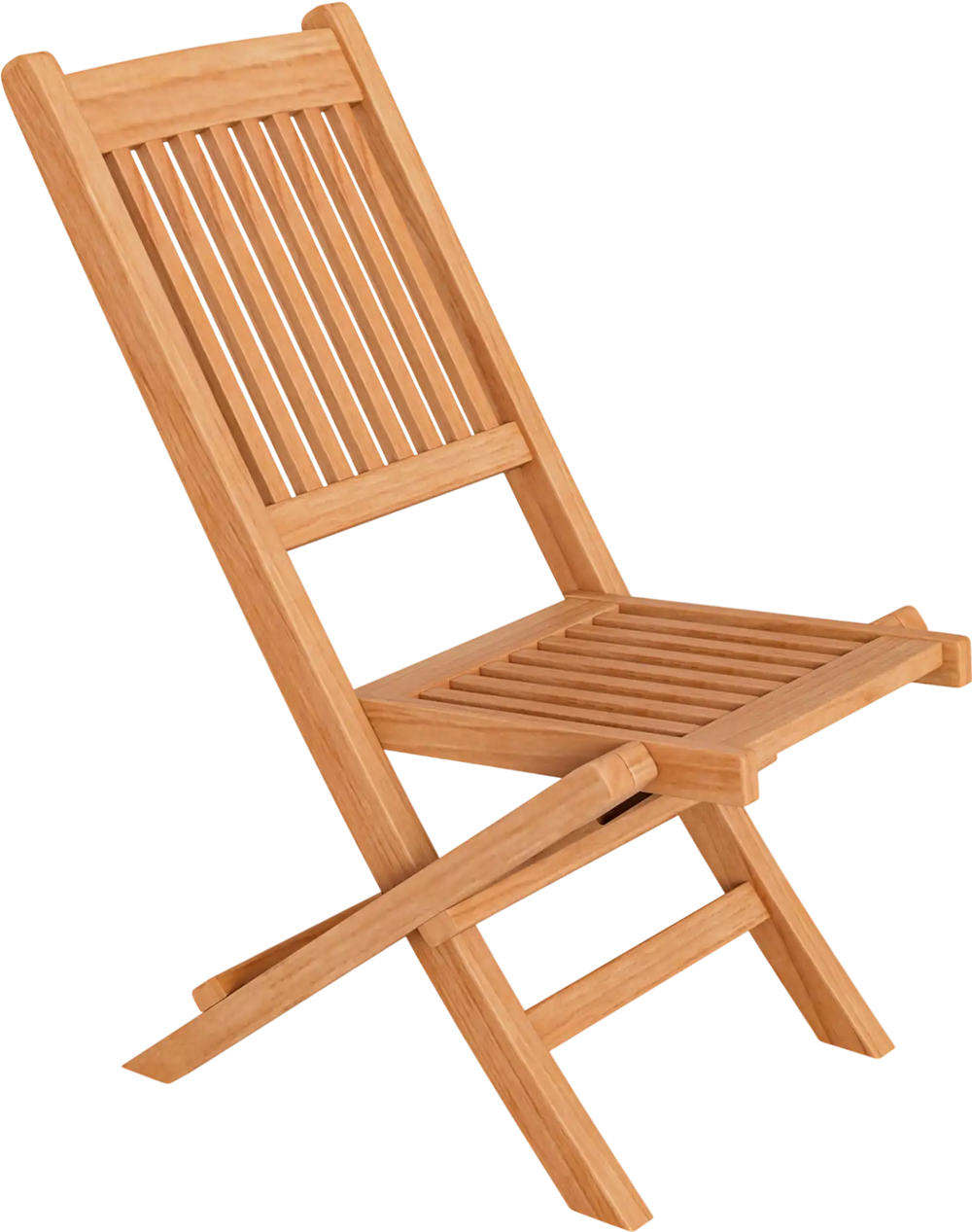 Indonesia Teak Wood Patio Folding Dining Chair with Slatted Seat