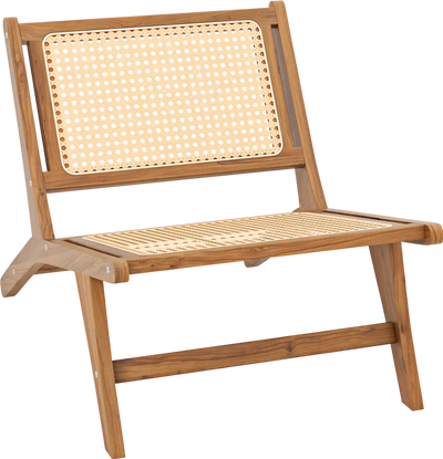 Costway Teak Wood Rattan Patio Dining Chair 59738162 New