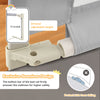 Toddler bedrail in gray with 24 adjustable heights and seamless design for safety, perfect for various bed types.
