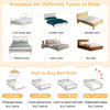Toddler bedrail in gray with adjustable height, side pocket, and safety features for various bed types.