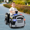 12V Toddler Fire Toy Car with Shovel and Wrench for Ages 37-95 Months-Black - Gallery View 1 of 10