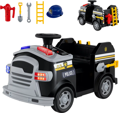 Costway 12V Toddler Fire Truck Ride On Toy Car w/ Shovel & Wrench 764831952 New