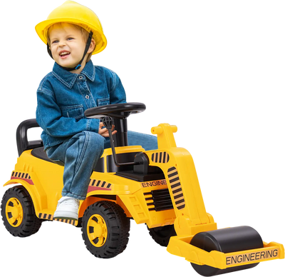 Costway Toddler Ride-On Road Roller Car w/ Under-Seat Storage Yellow 567823941 New