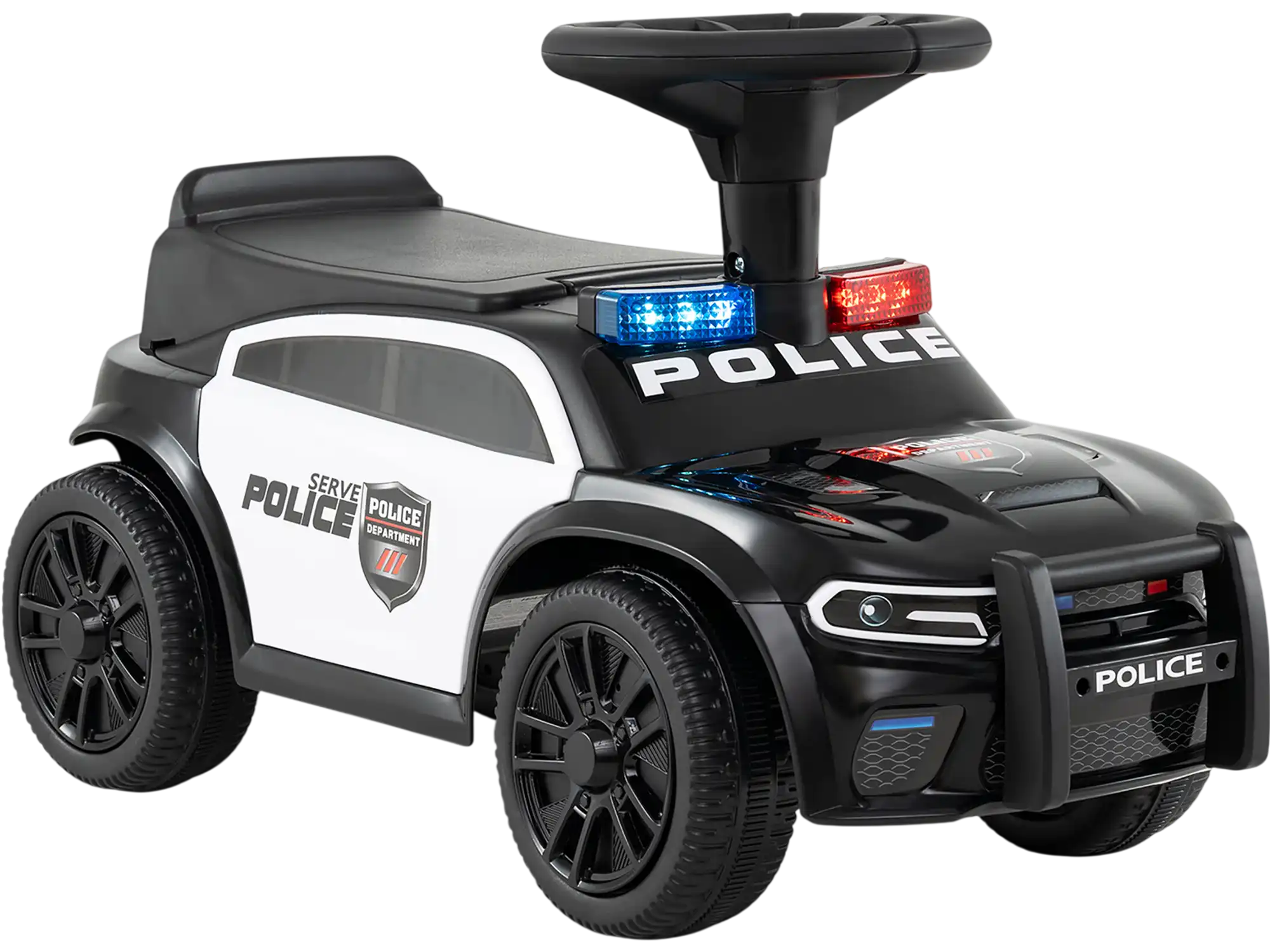Costway Toddler Police Push Ride On Car w/ Steering Wheel Under-Seat Storage 57151594 New