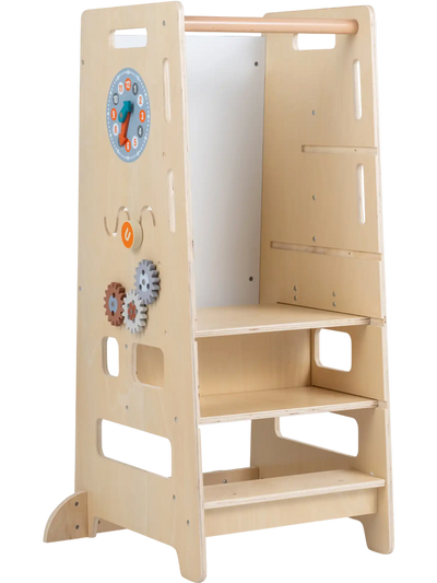 Costway Toddler Standing Tower Adjustable Height Blackboard 30821741 New