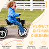 Toddler tricycle with adjustable seat and storage baskets, designed for children aged 1.5-5 years, perfect for outdoor.