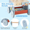 2-in-1 toddler wooden push walker with storage, rubber padded wheels, and smooth edges for safe play and creativity.