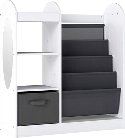 Costway Toy Storage Organizer 4-Tier Sling Shelves 59635430 New