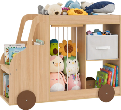 Costway Toy Storage Organizer Stuffed Animal Storage Fabric Drawer Universal Wheels 97924613 New