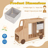 Toy storage organizer with car shape, fabric drawer, and wheels, ideal for kids' playroom and nursery organization.