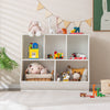 5-Cube Wooden Kids Toy Storage Organizer with Anti-Tipping Kits-White - Gallery View 1 of 10