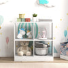 4-Cube Kids Bookcase with Open Shelves-White - Gallery View 1 of 10