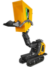 1100lb 420cc E-start Gas Engine Stand-ON Hydraulic Track Dumper Hydraulic Tipping and Lifting with Self-Loading,  T80HL