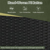 Close-up of hand-woven black PE rattan, sun-proof and fade-resistant, ideal for outdoor picnic table and chairs set.