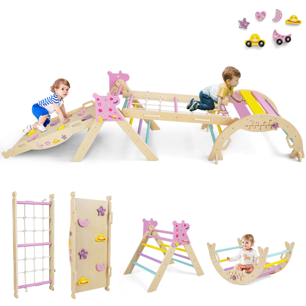 Triangle Set 8-in-1 Foldable Baby Climbing Toys Unicorn Theme - Gallery View 1 of 10