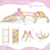Triangle Set 8-in-1 foldable baby climbing toy in unicorn theme, featuring beech wood, climbing net, and protective.