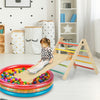 3-in-1 Climbing Set Foldable and Adjustable Kids Triangle Set-Multicolor - Gallery View 1 of 10