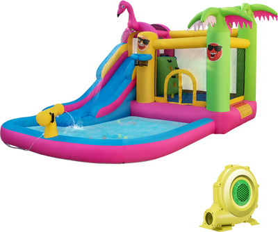 Costway Inflatable Bounce Castle Long Water Slide w/ 735W Blower 53789142 New
