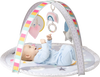 Baby play gym mat with colorful detachable toys, designed for sensory development and safe play for infants.