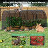 Large portable plant protection tent with breathable mesh, featuring 3 roll-up zippered doors for easy access and.