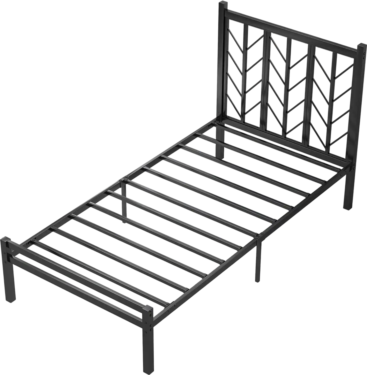 Costway Twin Platform Bed Metal Frame Branch Headboard 35271864 New