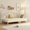Twin Size Metal Daybed Frame with Headboard for Bedroom-White - Gallery View 1 of 11