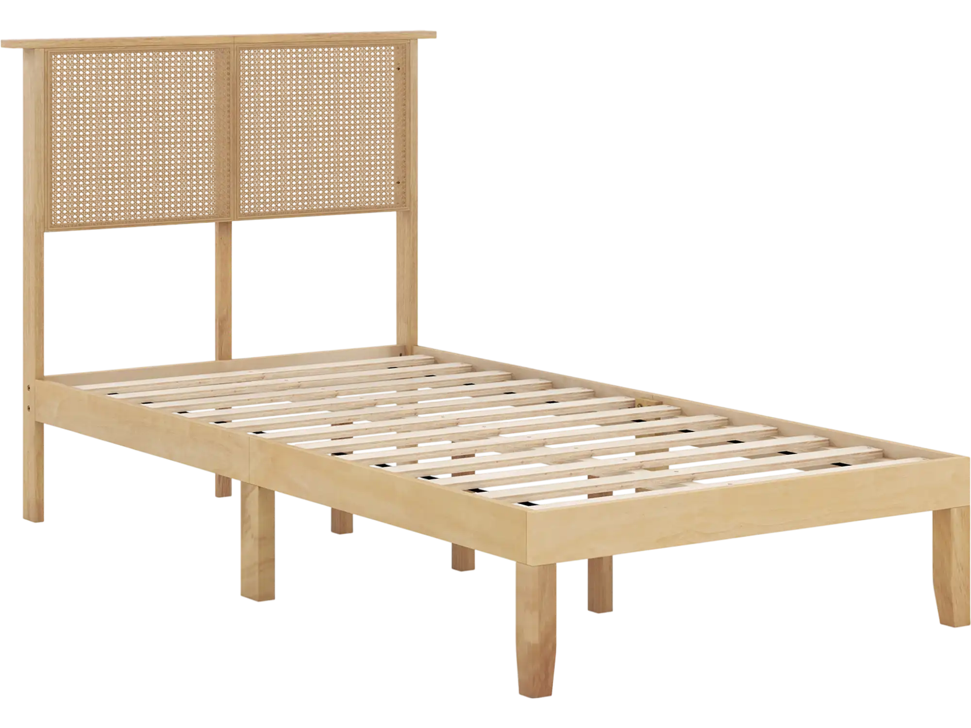 Costway Rattan Headboard Bed Frame Twin/Full/Queen 38267415 New