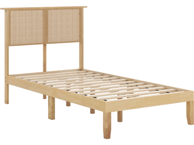 Costway Rattan Headboard Bed Frame Twin/Full/Queen 38267415 New