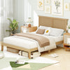 Twin/Full/Queen Size Bed Frame with Rattan Headboard-Full Size - Gallery View 1 of 10