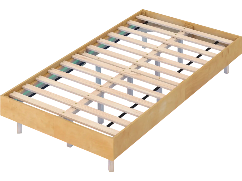 Twin/Full/Queen size floating bed frame with RGB LED lights and wooden slats, ideal for stylish bedroom decor.