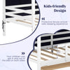 Twin house bed with protective fences and tent, featuring two storage drawers for kids' room organization.