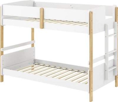 Costway Twin Over Twin Wood Bunk Bed Convertible 2 Twin Beds Ladder 87672615 New
