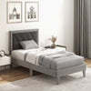 Twin/Full/Queen Platform Bed with High Headboard and Wooden Slats-Twin Size - Gallery View 1 of 10