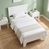 Twin Size Bed Frame with Headboard for Small Room No Box Spring Needed-White - Gallery View 1 of 9