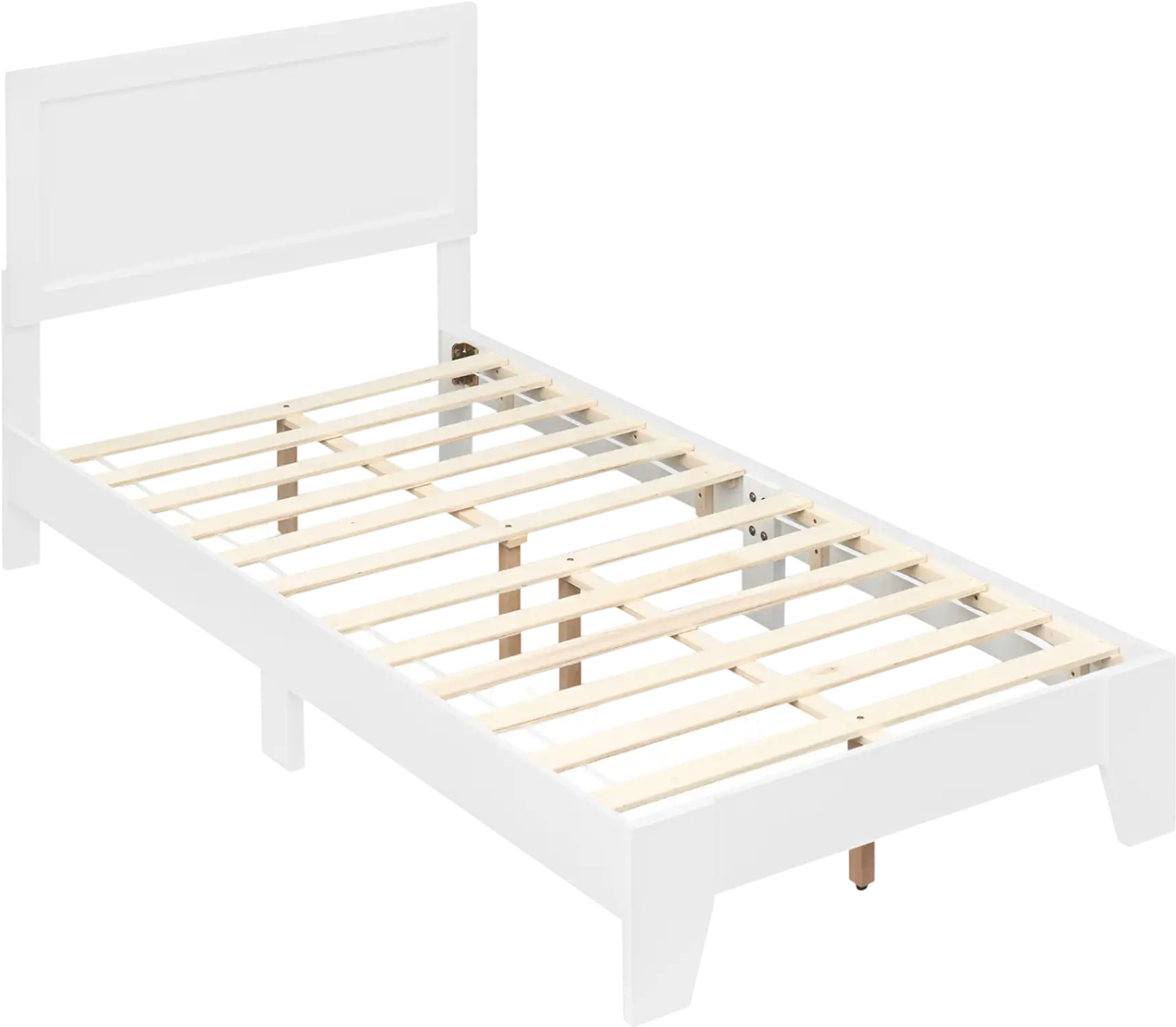 Costway Twin Bed Frame with Headboard No Box Spring Needed 70350321 New