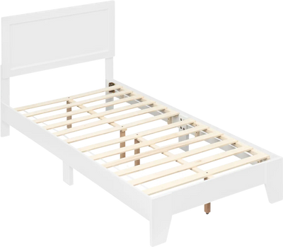 Costway Twin Bed Frame with Headboard No Box Spring Needed 70350321 New