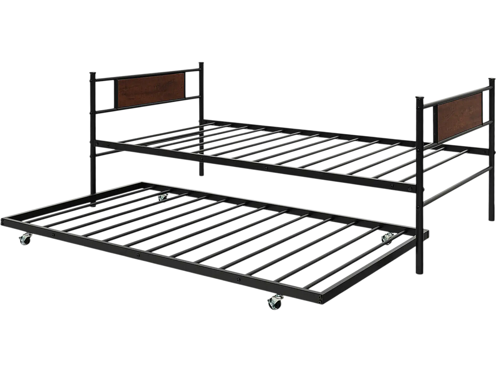 Twin Size 2-In-1 Daybed Frame with Pullout Trundle