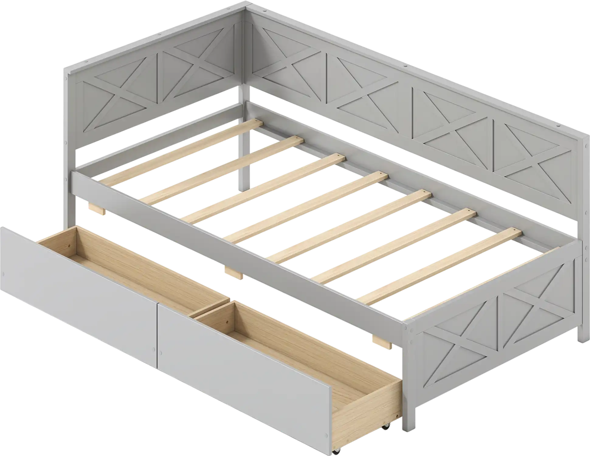 Costway Twin Daybed Bed Frame w/ 2 Storage Drawers No Box Spring Needed 374589216 New