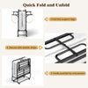 Folding bed with a 5-inch gel memory foam mattress, featuring a heavy-duty metal frame and easy storage design.
