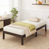14 Inch Twin Wood Platform Bed Frame with Wooden Slats Support-Espresso - Gallery View 1 of 9