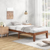 14 Inch Twin Size Rubber Wood Platform Bed Frame with Wood Slat Support-Walnut - Gallery View 1 of 10