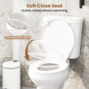 Round toilet with 17.5" ADA comfort height seat and soft-close feature for quiet operation and easy cleaning.