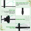 U-shaped garden trellis with spiked legs, PE-coated metal tubes, and reliable net clips for climbing plants.